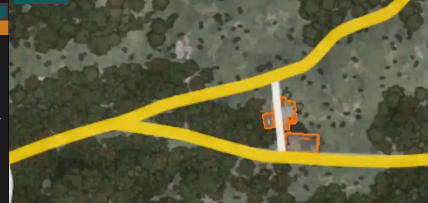 Close-up map of The Junction settlement area